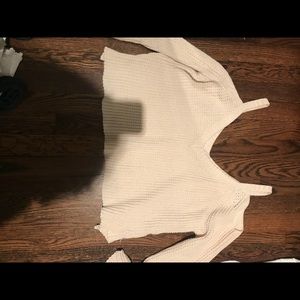 Cold shoulder sweater